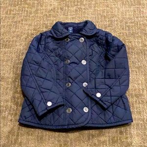 Gap Kids Girls Navy Quilted Jacket | size 3